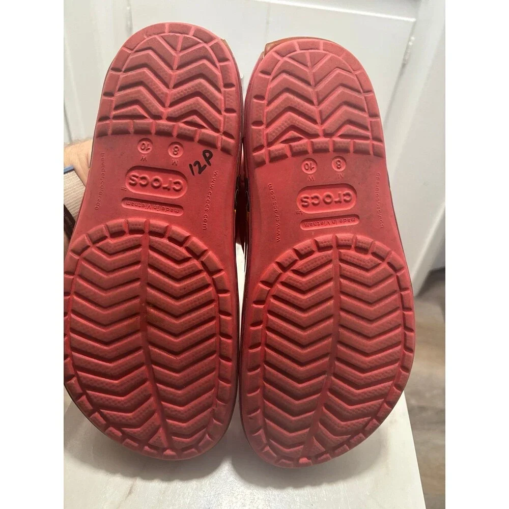 Disney Crocs Lightning McQueen Clogs Red Mens Size 8 Womens Size 10